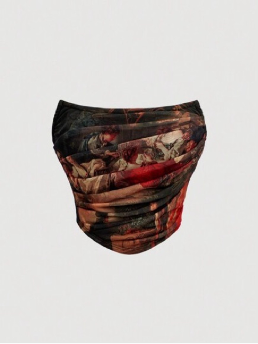 Corset style strapless top with boning